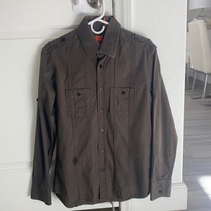 Hugo Boss Men's casual button down in brown
